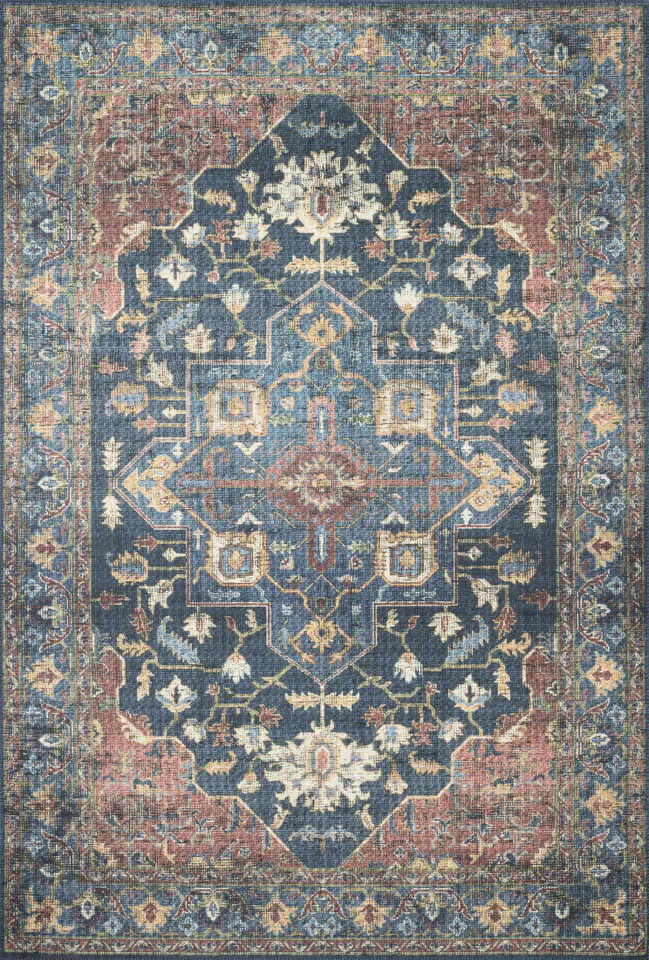 Skye SKY-08 Denim / Brick 2'-6" x 7'-6"