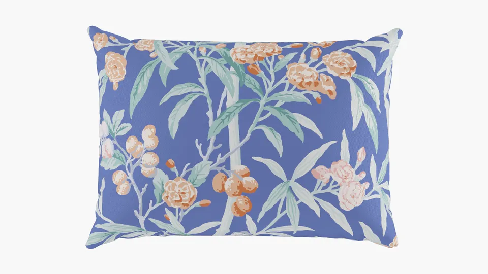 Outdoor 14" x 20" Lumbar Pillow, Lapis Lanai, 14" x 20"