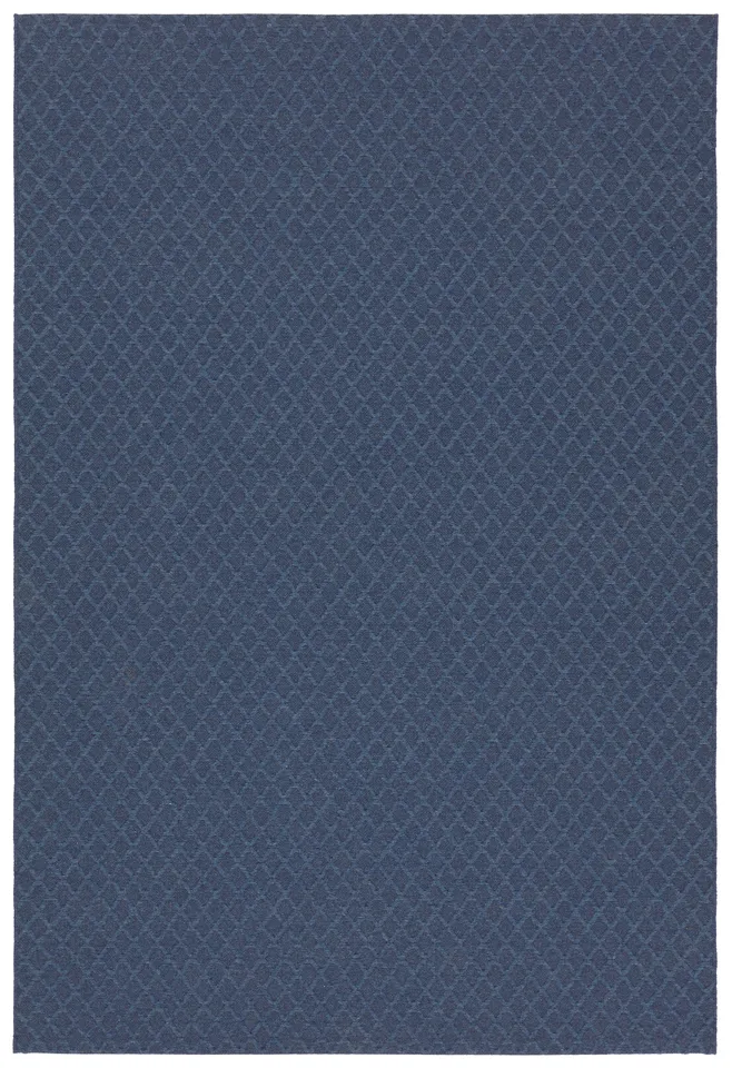 Edman Powerloomed Geometric Blue Area Rug (7'10"x9'10")