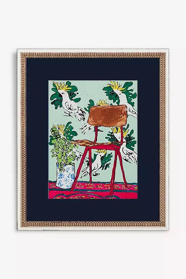 Cockatoo Interior with Vintage School Chair Painting Wall Art