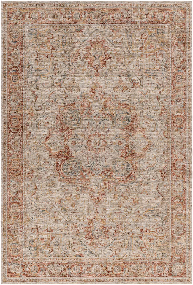Naila Beige Indoor 2'7" x 3'11" Machine Woven Rug