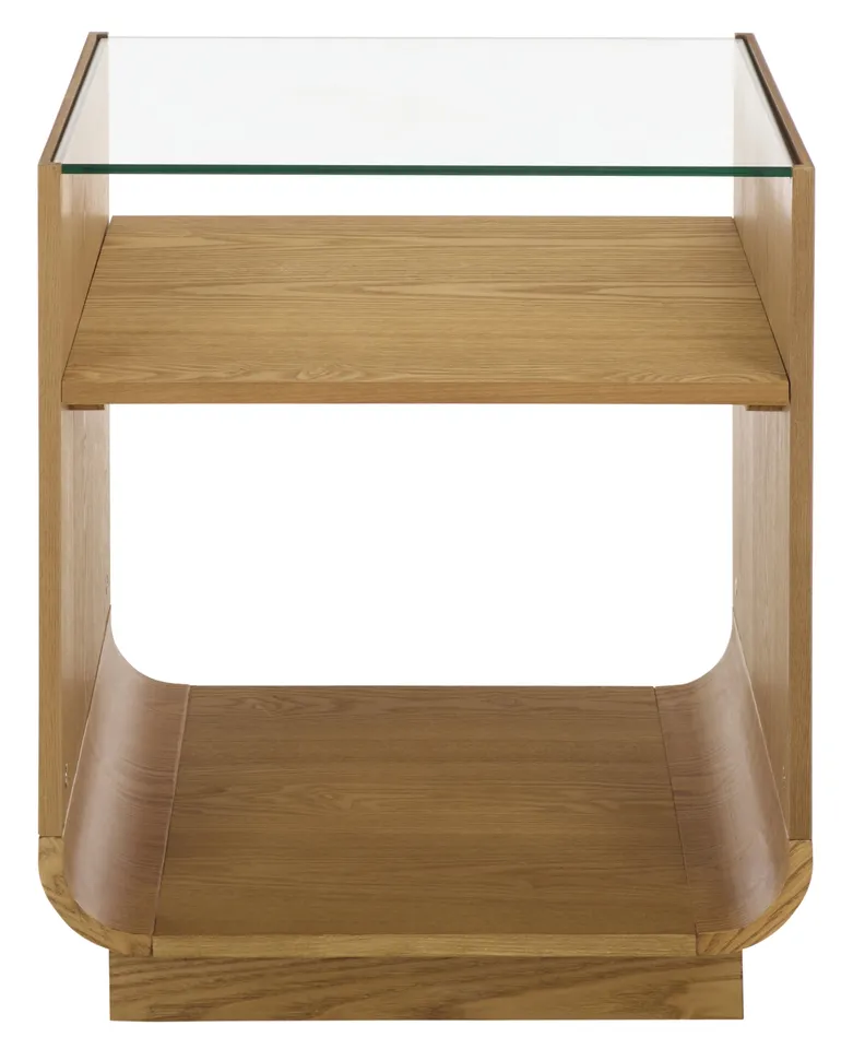 Acres Accent Table - Natural / Glass