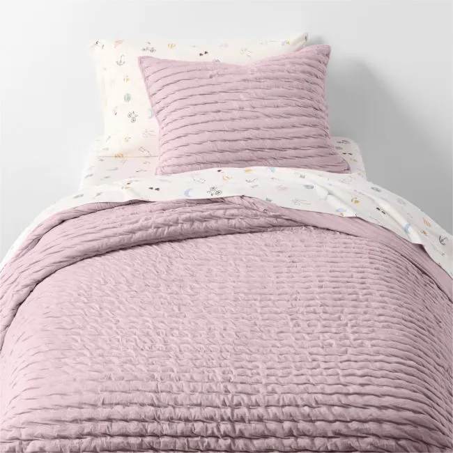Comfy Tee Wildflower Purple Matelasse Jersey Kids Full/Queen Quilt