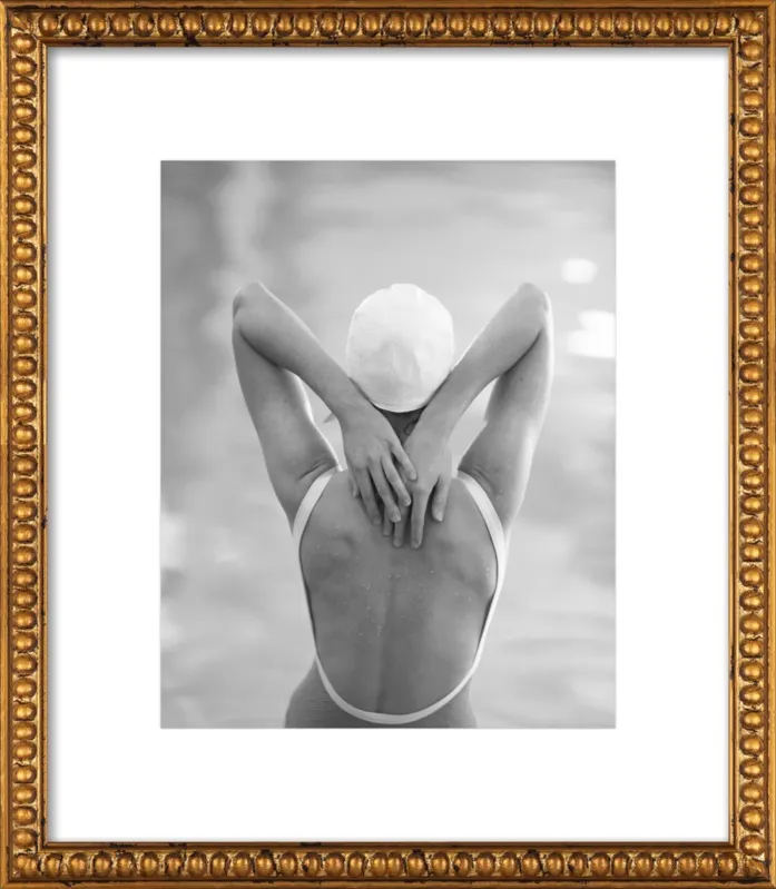 The Swimmer with a white  cap by Lucy Snowe for Artfully Walls