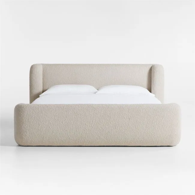 Salone Curved Shelter Upholstered King Bed