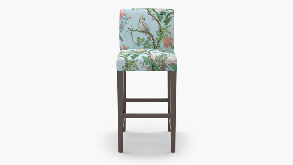 Signature Dining Bar Stool, Sky Cinque Terra, Espresso Square Tapered Leg