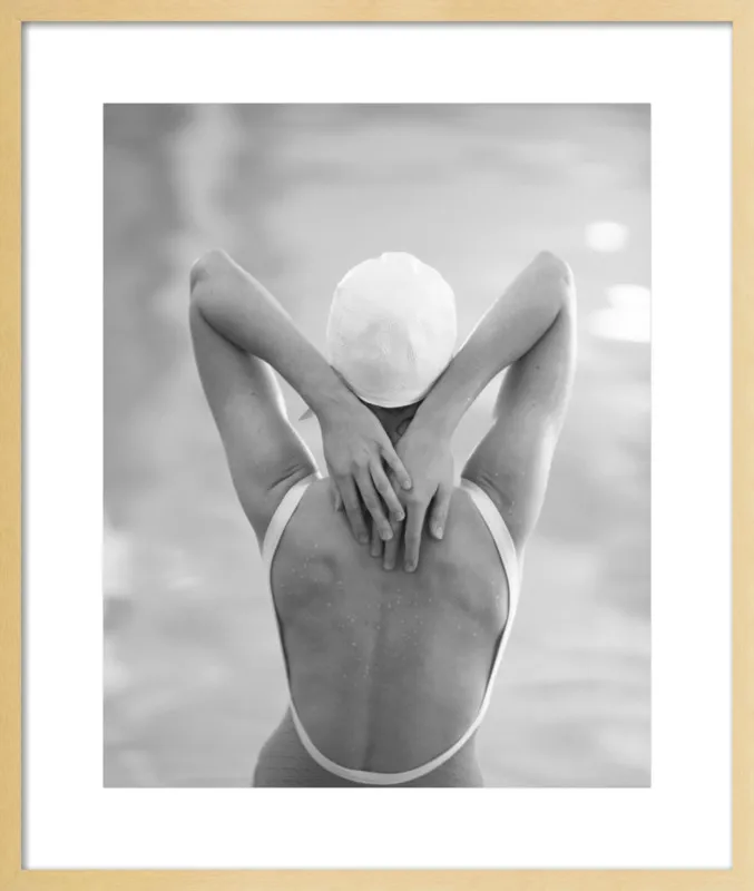 The Swimmer with a white  cap by Lucy Snowe for Artfully Walls