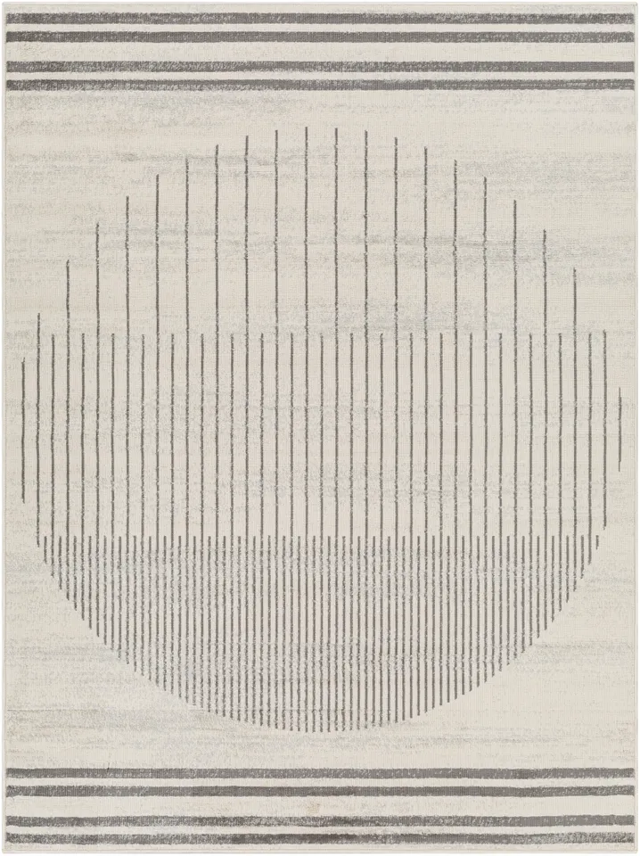 Floransa Beige Indoor 5'3" x 7'1" Machine Woven Rug
