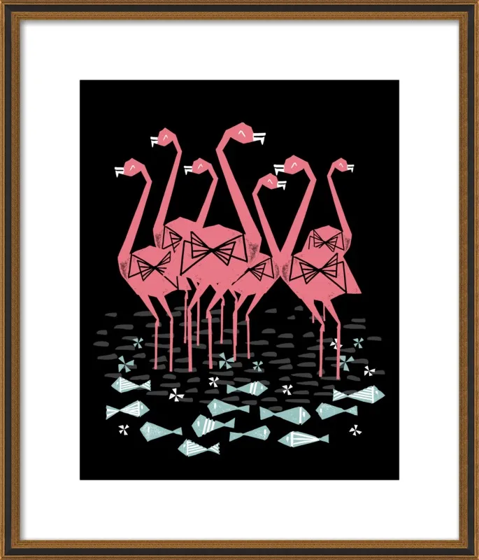 Flamingos by Andrea Lauren for Artfully Walls