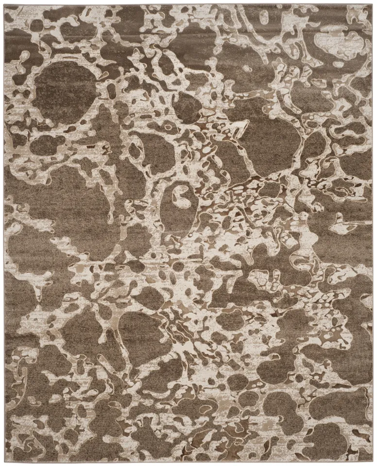 Arlo Home Woven Area Rug, VGE308L, Light Brown,  8' X 10'