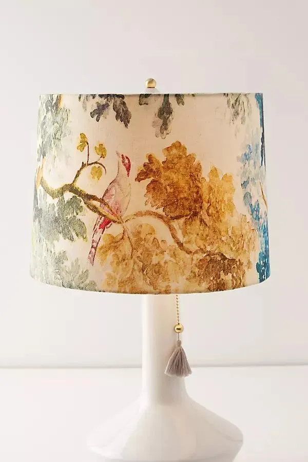 Printed Fabric Drum Lampshade