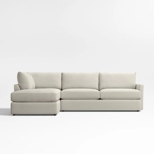 Lounge Classic 2-Piece L-Shaped Sectional Sofa with Corner Bumper
