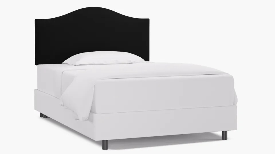 Camelback Headboard, Raven Everyday Linen, Full