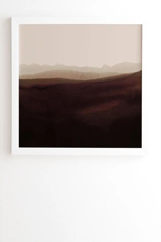 Mountain Horizon 31 by Iris Lehnhardt - Framed Wall Art Basic White 20" x 20"