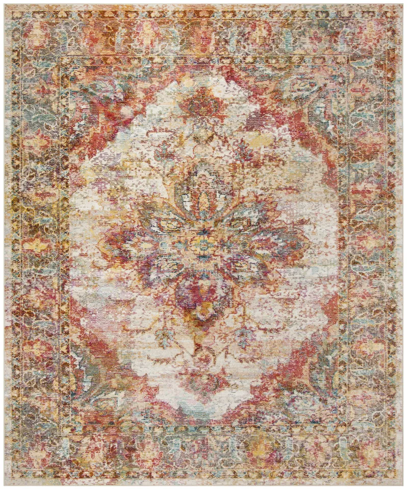 Arlo Home Woven Area Rug, CRS508V, Cream/Rose,  9' X 12'