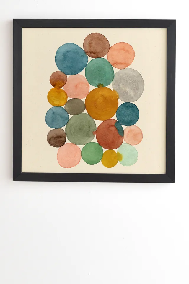 Connected Dots by Pauline Stanley - Framed Wall Art Basic Black 12" x 12"
