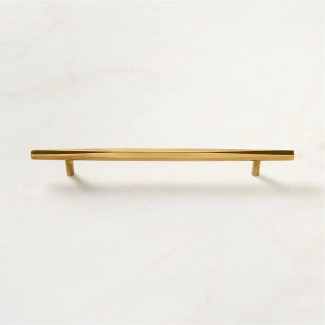 Lang Aged Brass Cabinet Handle 8"