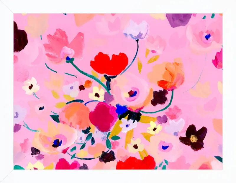 Pink Posey by KT Smail for Artfully Walls