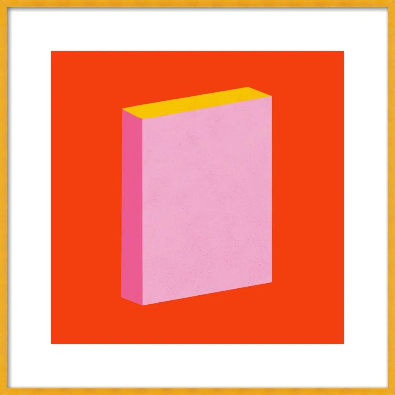 Color Books 3, Scarlet, Pink & Gold by Jessica Poundstone for Artfully Walls