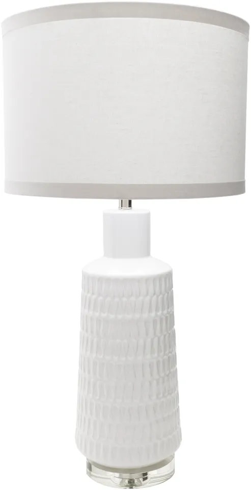 Mcrae White Glazed 35"H x 18"W x 18"D Accent Table Lamp