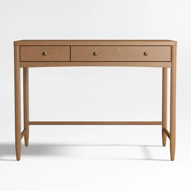 Hampshire 42" Natural Brown Wood 2-Drawer Kids Desk