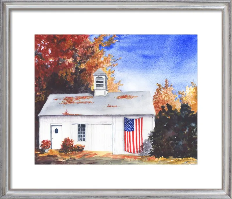 The Ross Barn in Fall by Lydia Marie Elizabeth for Artfully Walls
