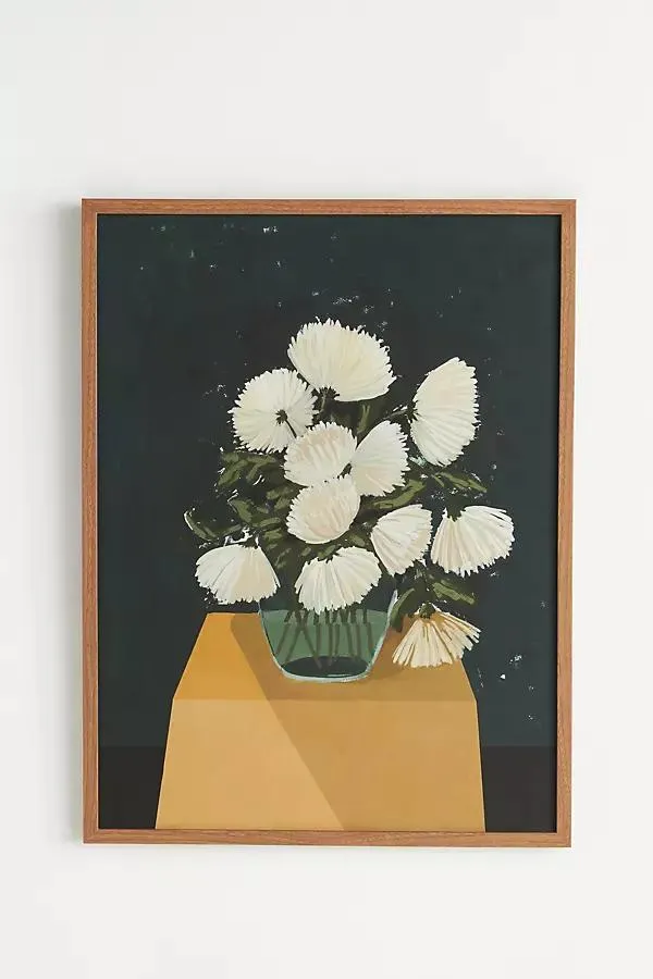 Viridian Vase Floral Wall Art