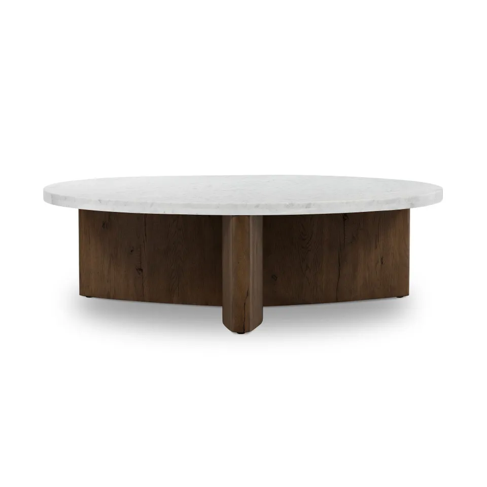 Toli Coffee Table - Italian White Marble