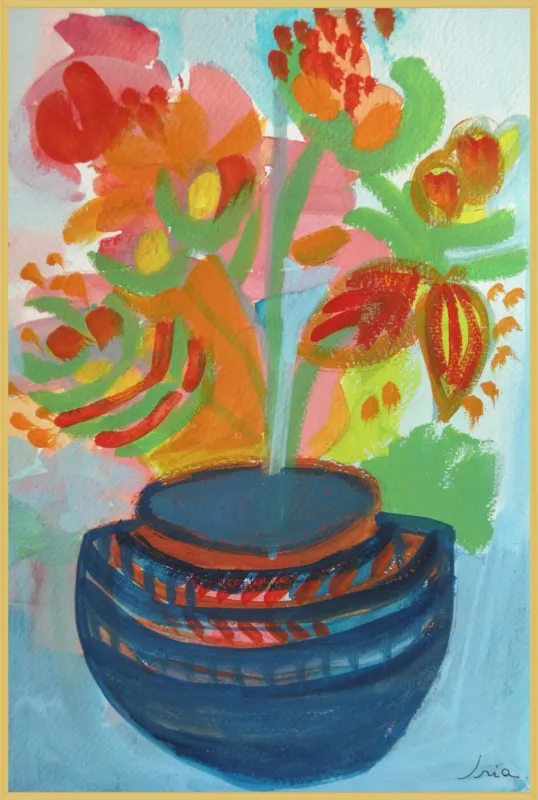 Red Flowers by Iria Fernandez Alvarez for Artfully Walls
