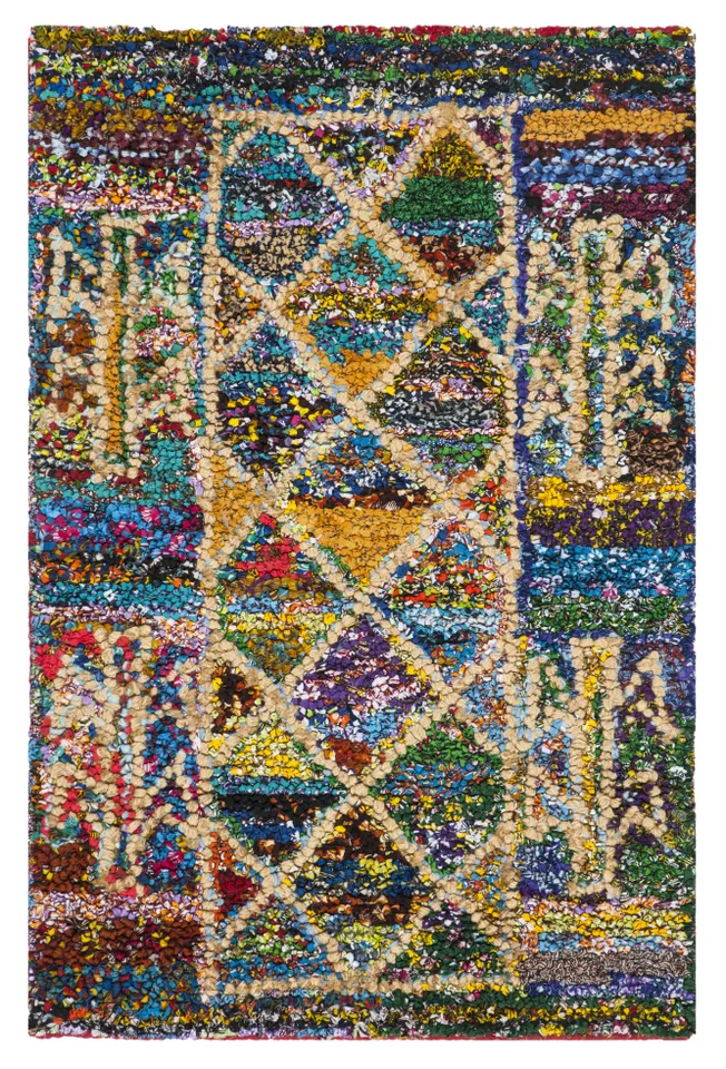 Arlo Home Hand Tufted Area Rug, NAN402A, Multi,  2' X 3'