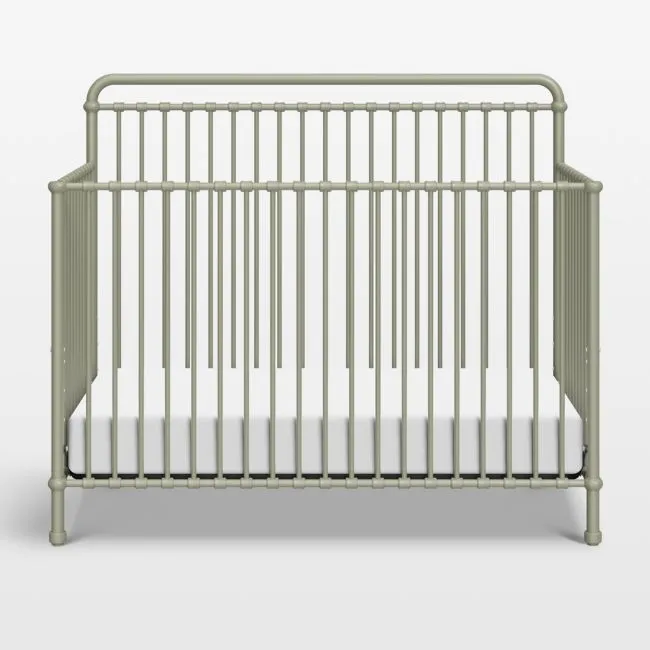 Namesake Winston Heirloom Sage Iron 4-in-1 Convertible Crib