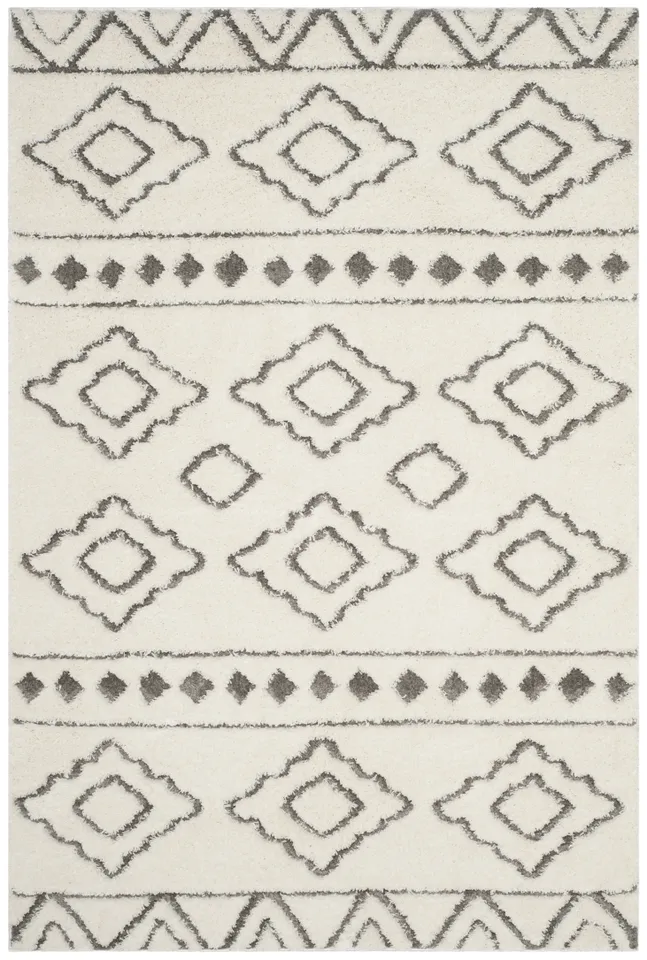 Arlo Home Woven Area Rug, SPG513C, Ivory/Grey,  3' X 5'