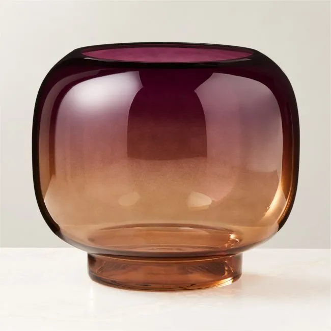Coco Two-Toned Glass Hurricane Candle Holder Large