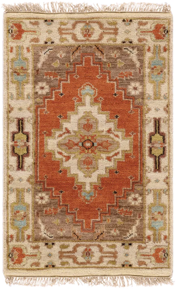 Zeus Brown Indoor 2' x 3' Handmade Rug