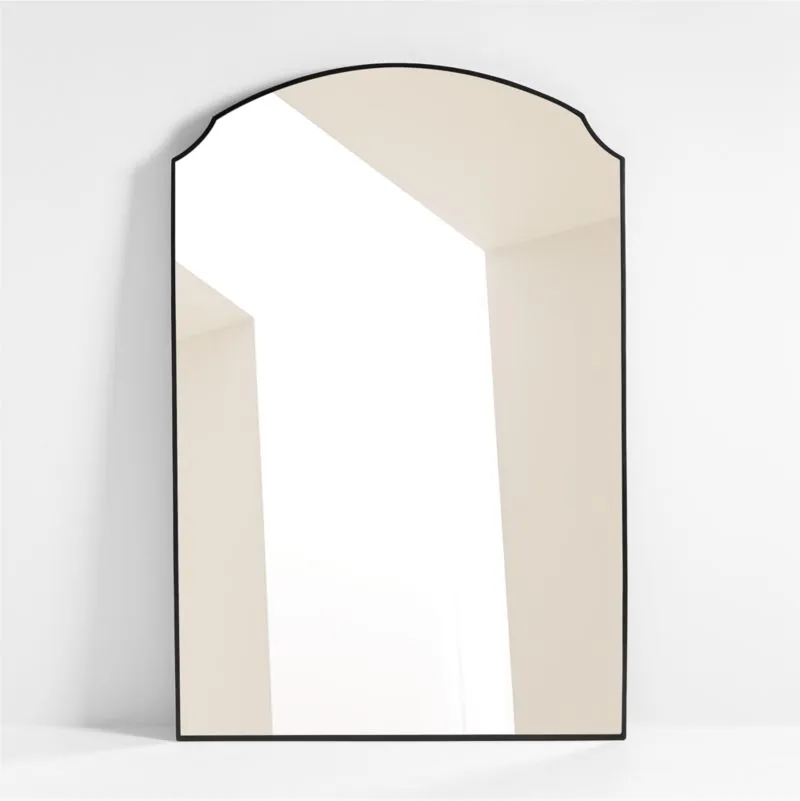 Emmy Black Floor Mirror 48"x72"