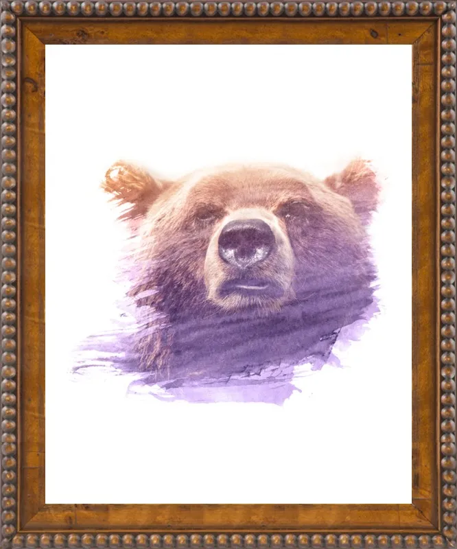 BEAR SUPERIMPOSED WATERCOLOR by Emiliano Deificus for Artfully Walls