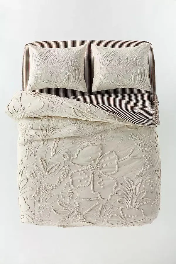 Malia Cotton Floral Candlewick Cotton Flex Duvet
