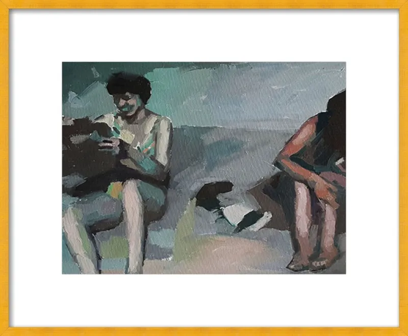 Girls at the beach by Mary Sinner for Artfully Walls