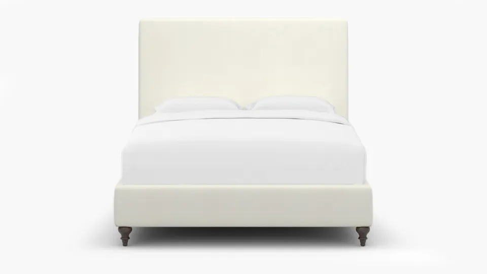 Classic Bed, Sheepskin, Espresso Traditional Turned Leg, King