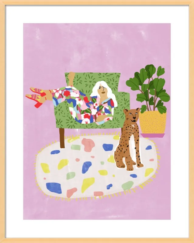 Lady and her tiger by Alja Horvat for Artfully Walls