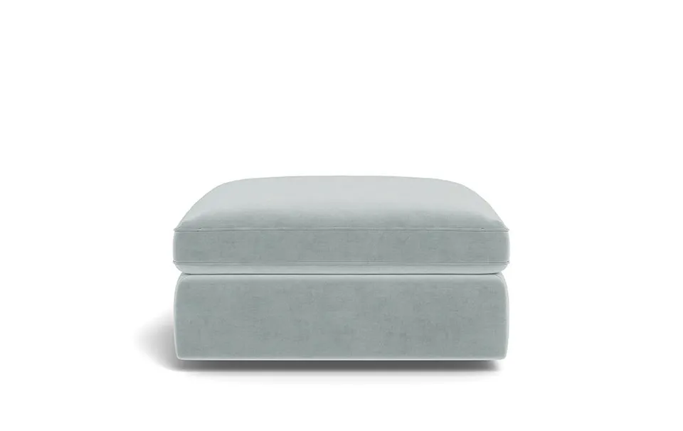 James Square Ottoman with Contrast Piping and Storage Option