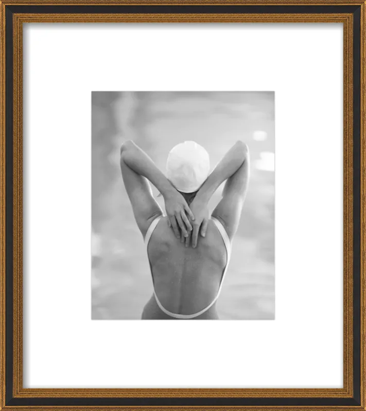 The Swimmer with a white  cap by Lucy Snowe for Artfully Walls
