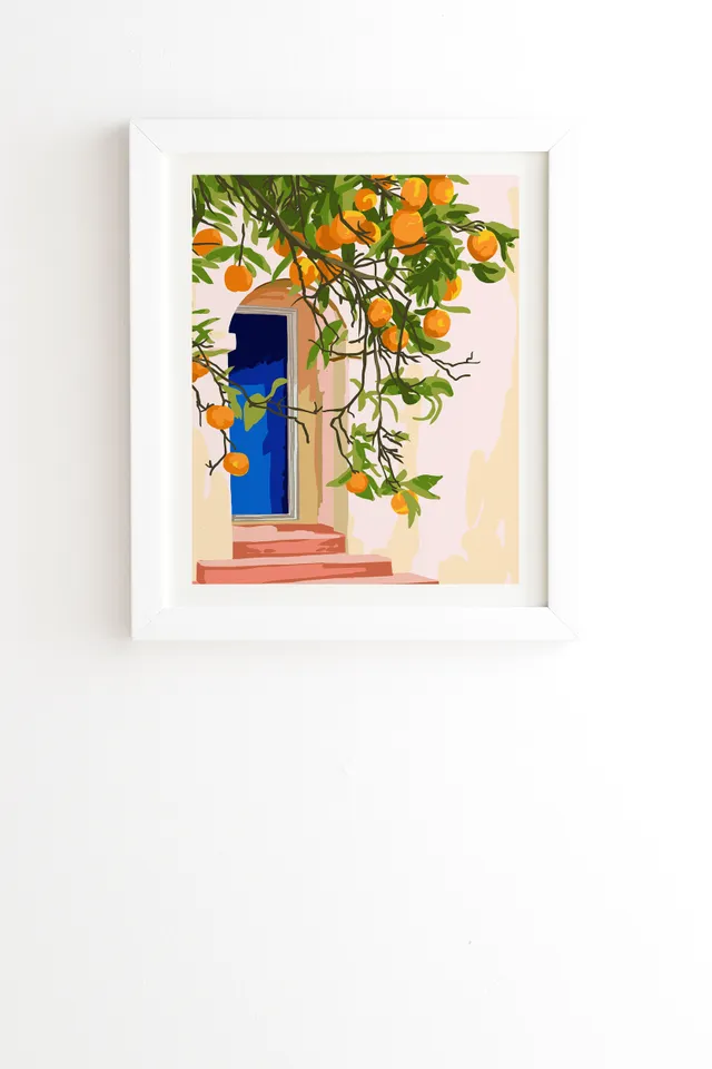 Go With All Your Heart by 83 Oranges - Framed Wall Art Basic White 12" x 12"