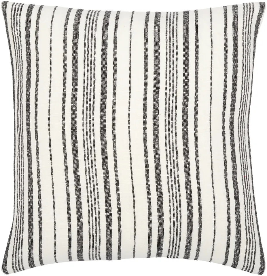 Linen Stripe Buttoned LNB-002 18"L x 18"W Down Filled Pillow