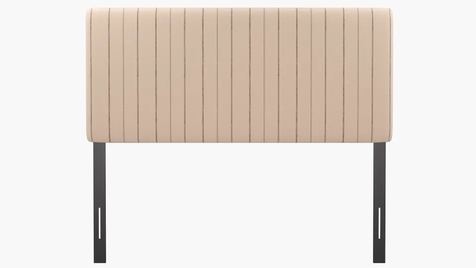 Square Back Headboard, Charcoal Fritz, Queen
