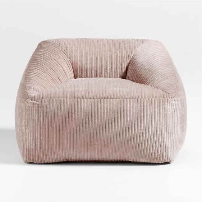 Charlie Classic Mauve Organic Cotton Velvet Corduroy Kids Lounge Chair