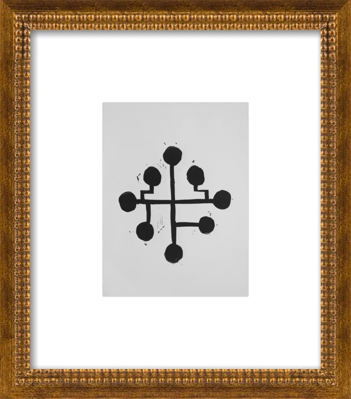 Geometric Midcentury Atomic Print by Stacy Rajab for Artfully Walls