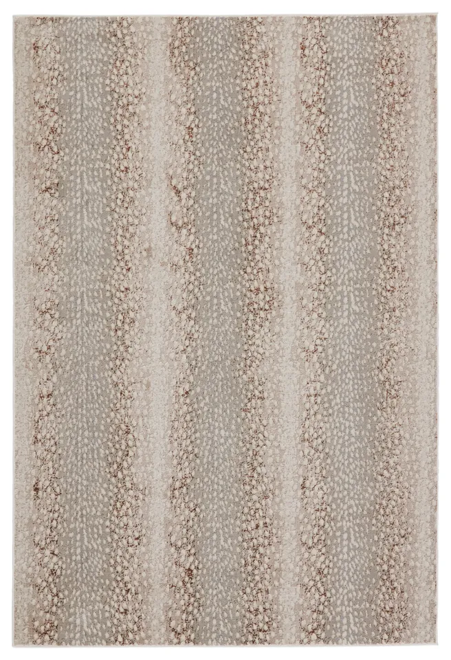 Axis Animal Pattern Light Gray/ Brown Area Rug (7'10"X10'6")