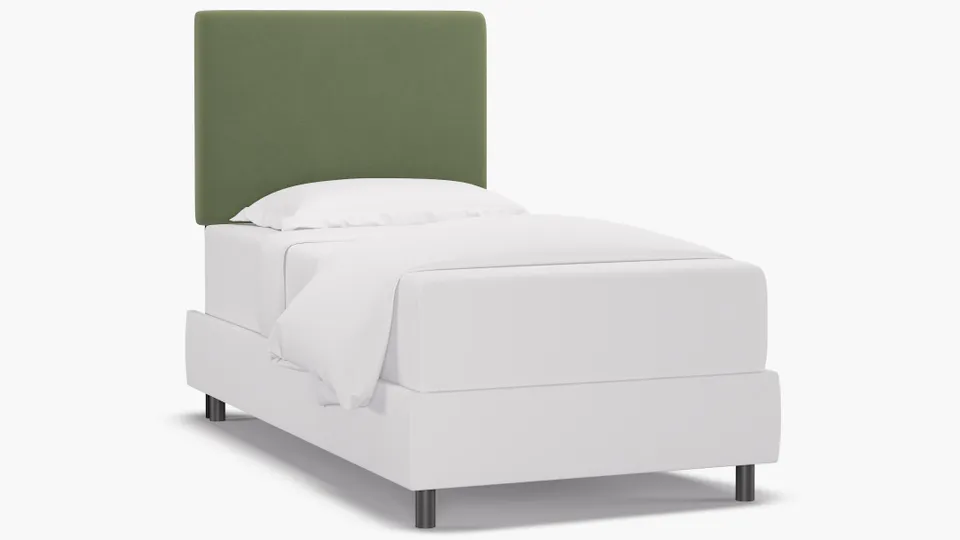 Square Back Headboard, Vert Classic Velvet, Twin