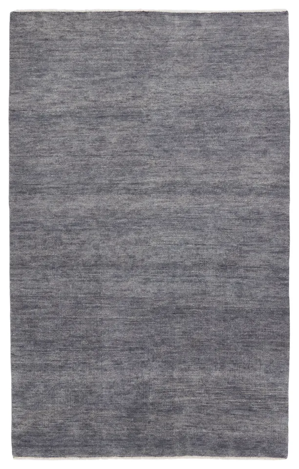Origin Hand-Knotted Solid Dark Gray Area Rug (8'6"X11'6")